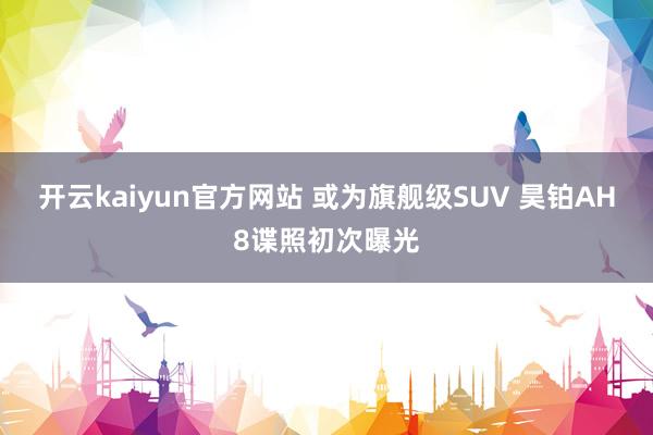 开云kaiyun官方网站 或为旗舰级SUV 昊铂AH8谍照初次曝光