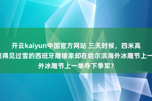 开云kaiyun中国官方网站 三天时候，四米高的作品，从莫得见过雪的西班牙雕镂家却在哈尔滨海外冰雕节上一举夺下季军？