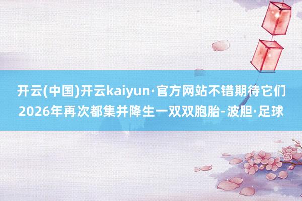 开云(中国)开云kaiyun·官方网站不错期待它们2026年再次都集并降生一双双胞胎-波胆·足球