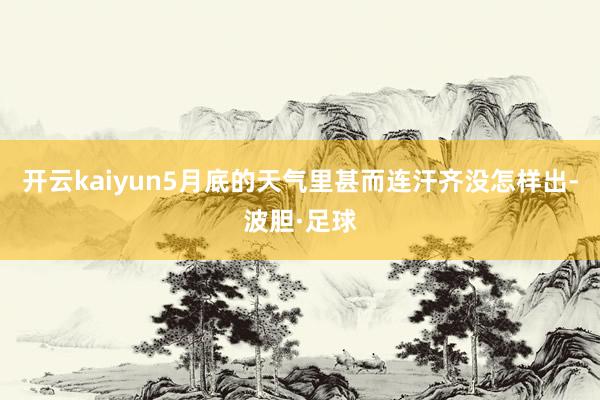 开云kaiyun5月底的天气里甚而连汗齐没怎样出-波胆·足球