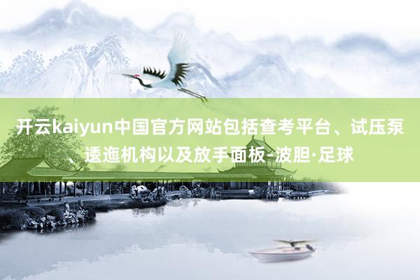 开云kaiyun中国官方网站包括查考平台、试压泵、逶迤机构以及放手面板-波胆·足球