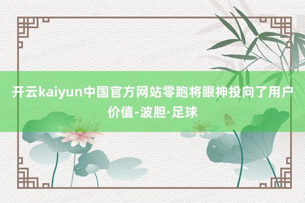 开云kaiyun中国官方网站零跑将眼神投向了用户价值-波胆·足球