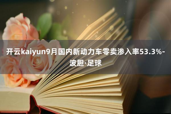 开云kaiyun9月国内新动力车零卖渗入率53.3%-波胆·足球