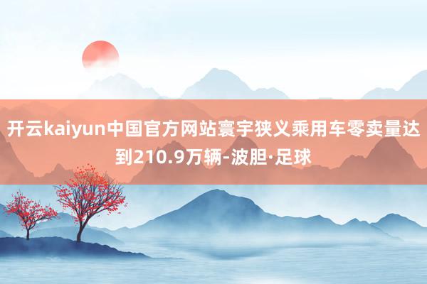 开云kaiyun中国官方网站寰宇狭义乘用车零卖量达到210.9万辆-波胆·足球