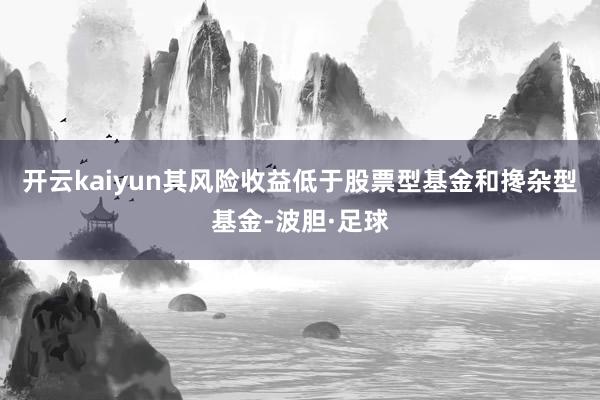 开云kaiyun其风险收益低于股票型基金和搀杂型基金-波胆·足球