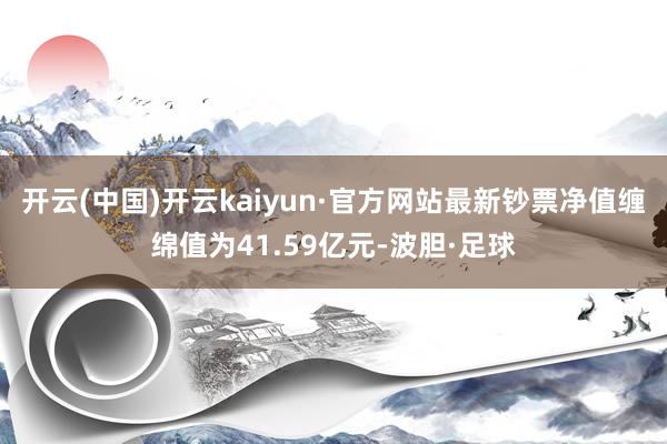 开云(中国)开云kaiyun·官方网站最新钞票净值缠绵值为41.59亿元-波胆·足球