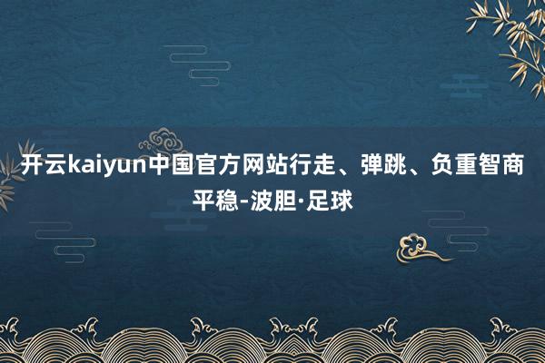 开云kaiyun中国官方网站行走、弹跳、负重智商平稳-波胆·足球