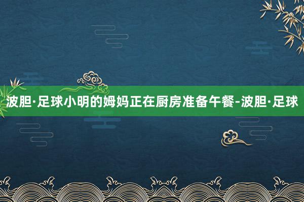 波胆·足球小明的姆妈正在厨房准备午餐-波胆·足球