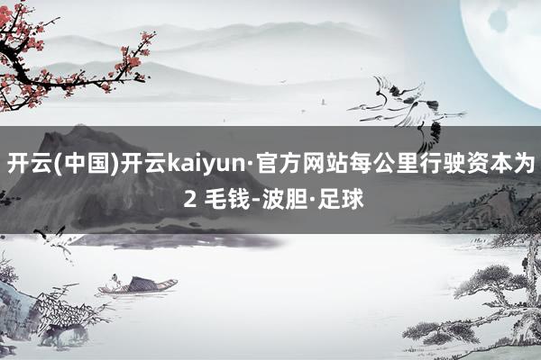 开云(中国)开云kaiyun·官方网站每公里行驶资本为 2 毛钱-波胆·足球