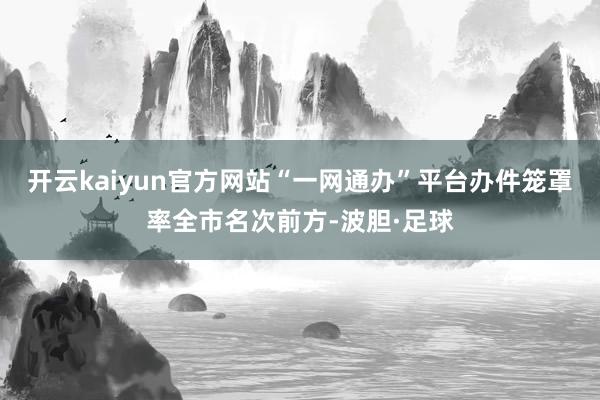 开云kaiyun官方网站“一网通办”平台办件笼罩率全市名次前方-波胆·足球