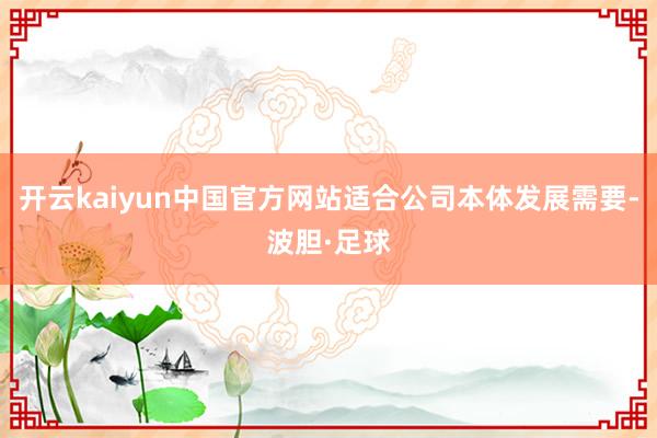 开云kaiyun中国官方网站适合公司本体发展需要-波胆·足球