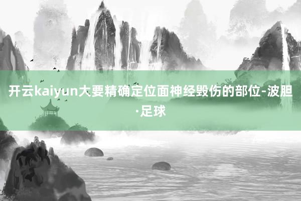 开云kaiyun大要精确定位面神经毁伤的部位-波胆·足球