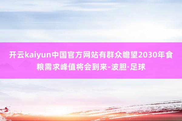 开云kaiyun中国官方网站有群众瞻望2030年食粮需求峰值将会到来-波胆·足球