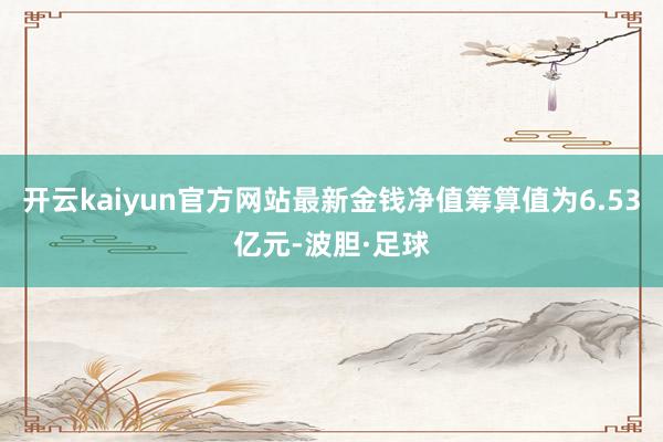 开云kaiyun官方网站最新金钱净值筹算值为6.53亿元-波胆·足球